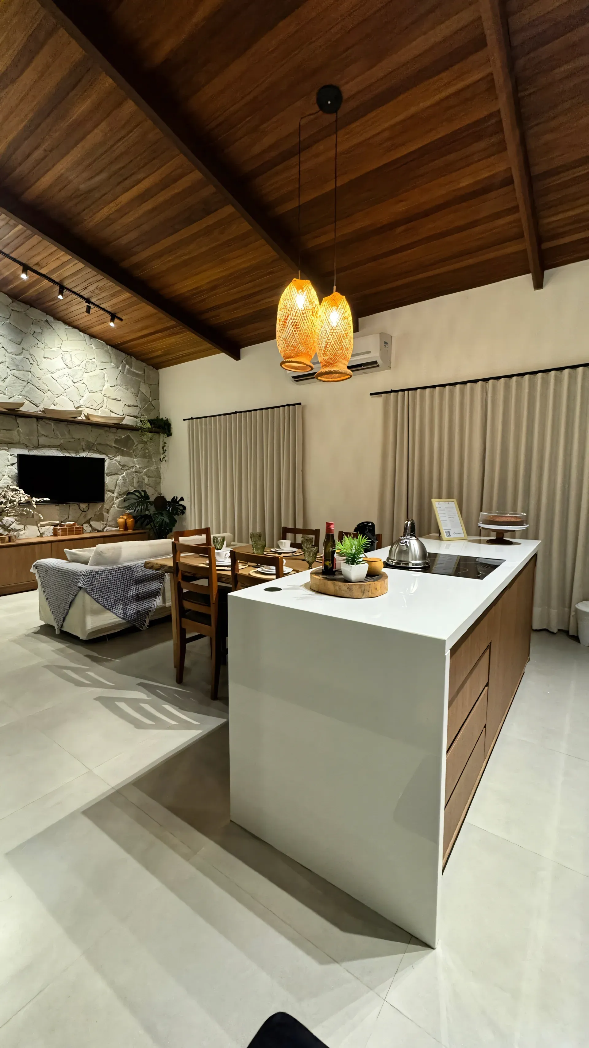 Visão geral da sala